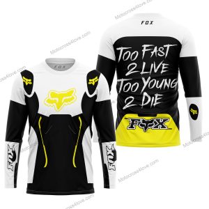 TOO FAST TO LIVE TOO YOUNG TO DIE – FOX RACING – WHITE YELLOW - JERSEY