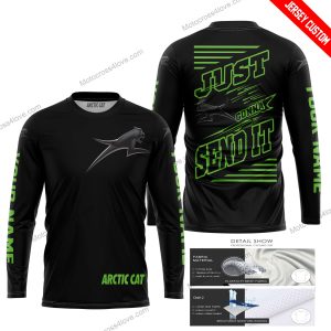 PREMIUM JUST FCKN GONNA SEND IT - CUSTOM NAME - ARCTIC CAT - GREEN BLACK - JERSEY