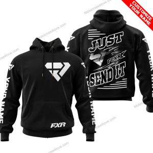 PREMIUM JUST FCKN GONNA SEND IT - CUSTOM NAME - FXR RACING - WHITE BLACK