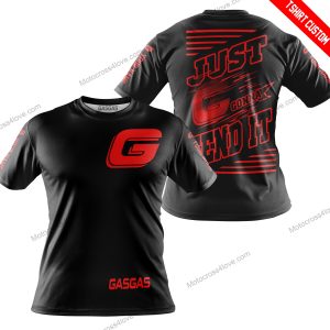 PREMIUM JUST FCKN GONNA SEND IT - CUSTOM NAME - GAS GAS - RED BLACK - T-SHIRT