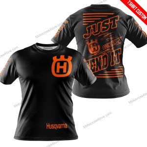 PREMIUM JUST FCKN GONNA SEND IT - CUSTOM NAME - HUSQVARNA - ORANGE BLACK - T-SHIRT
