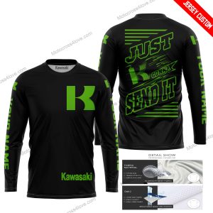PREMIUM JUST FCKN GONNA SEND IT - CUSTOM NAME - KAWASAKI - GREEN BLACK - JERSEY