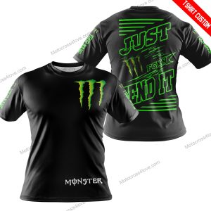 PREMIUM JUST FCKN GONNA SEND IT - CUSTOM NAME - MONSTER ENERGY - GREEN BLACK - T-SHIRT