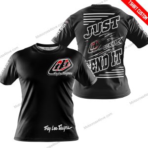 PREMIUM JUST FCKN GONNA SEND IT - CUSTOM NAME - TROY LEE DESIGNS  - WHITE BLACK - T-SHIRT