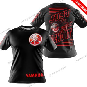 PREMIUM JUST FCKN GONNA SEND IT - CUSTOM NAME - YAMAHA V2 - RED BLACK - T-SHIRT