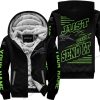PREMIUM JUST FCKN GONNA SEND IT – CUSTOM NAME – ARCTIC CAT – GREEN BLACK - FLEECE ZIP HOODIE