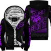 PREMIUM JUST FCKN GONNA SEND IT - CUSTOM NAME - FOX RACING - PURPLE BLACK - FLEECE ZIP HOODIE