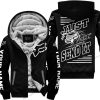 PREMIUM JUST FCKN GONNA SEND IT - CUSTOM NAME - FOX RACING - WHITE BLACK - FLEECE ZIP HOODE