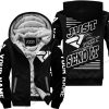 PREMIUM JUST FCKN GONNA SEND IT - CUSTOM NAME - FXR RACING - WHITE BLACK - FLEECE ZIP HOODIE