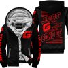 PREMIUM JUST FCKN GONNA SEND IT - CUSTOM NAME - GAS GAS - RED BLACK - FLEECE ZIP HOODIE