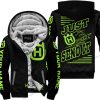 PREMIUM JUST FCKN GONNA SEND IT - CUSTOM NAME - HUSQVARNA - GREEN 1 BLACK - FLEECE ZIP HOODIE