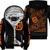 PREMIUM JUST FCKN GONNA SEND IT - CUSTOM NAME - HUSQVARNA - ORANGE BLACK - FLEECE ZIP HOODIE
