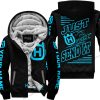 PREMIUM JUST FCKN GONNA SEND IT - CUSTOM NAME - HUSQVARNA - SKY BLUE BLACK - FLEECE ZIP HOODIE