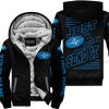 PREMIUM JUST FCKN GONNA SEND IT - CUSTOM NAME - POLARIS - BLUE BLACK FLEECE ZIP HOODIE