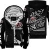 PREMIUM JUST FCKN GONNA SEND IT - CUSTOM NAME - TROY LEE DESIGNS  - WHITE BLACK - FLEECE ZIP HOODIE