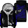 PREMIUM JUST FCKN GONNA SEND IT - CUSTOM NAME - FLY RACING - BLUE BLACK - FLEECE ZIP HOODIE