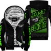 PREMIUM JUST FCKN GONNA SEND IT - CUSTOM NAME - FLY RACING - GREEN BLACK - FLEECE ZIP HOODIE