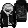 PREMIUM JUST FCKN GONNA SEND IT - CUSTOM NAME - FLY RACING - GREY BLACK - FLEECE ZIP HOODIE