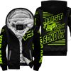 PREMIUM JUST FCKN GONNA SEND IT - CUSTOM NAME - FOX RACING - NEON BLACK - FLEECE ZIP HOODIE
