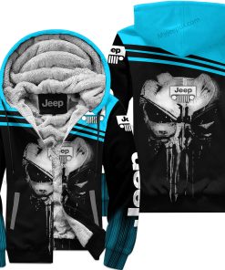 Punisher Jeep - Limited Edition Fleece Zip Hoodie – Sky Blue