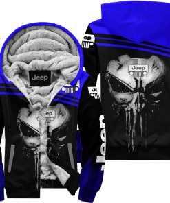 Punisher Jeep - Limited Edition Fleece Zip Hoodie – Blue