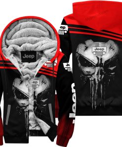 Punisher Jeep - Limited Edition Fleece Zip Hoodie – Red