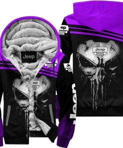 Punisher Jeep - Limited Edition Fleece Zip Hoodie – Purple