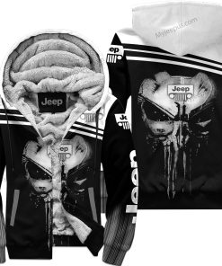 Punisher Jeep - Limited Edition Fleece Zip Hoodie – White