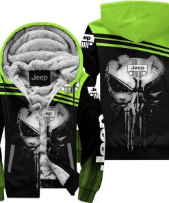 Punisher Jeep - Limited Edition Fleece Zip Hoodie – Green 1