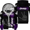 The Wave Jeep - Limited Edition - Fleece Zip Hoodie - Black Purple - V1