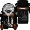 The Wave Jeep - Limited Edition - Fleece Zip Hoodie - Black Orange - V1