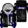 The Wave Jeep - Limited Edition - Fleece Zip Hoodie - Black Blue - V1