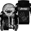 The Wave Jeep - Limited Edition - Fleece Zip Hoodie - Black White