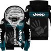 The Wave Jeep - Limited Edition - Fleece Zip Hoodie - Black Sky Blue