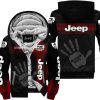 The Wave Jeep - Limited Edition - Fleece Zip Hoodie - Black Red