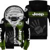 The Wave Jeep - Limited Edition - Fleece Zip Hoodie - Black Neon