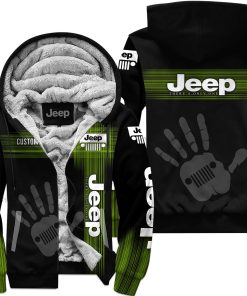 The Wave Jeep - Limited Edition - Fleece Zip Hoodie - Black Neon