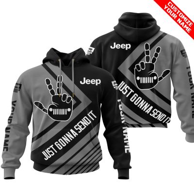 The Wave Jeep -  Just Gonna Send It - Custom Name - Grey