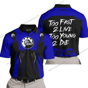 TOO FAST TO LIVE TOO YOUNG TO DIE - CAN AM - NAVY - POLO SHIRT