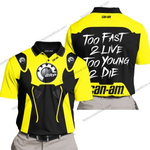 TOO FAST TO LIVE TOO YOUNG TO DIE - CAN AM - YELLOW - POLO SHIRT