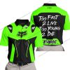 TOO FAST TO LIVE TOO YOUNG TO DIE - FOX RACING - GREEN - POLO SHIRT