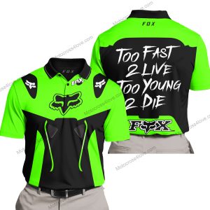 TOO FAST TO LIVE TOO YOUNG TO DIE - FOX RACING - GREEN - POLO SHIRT