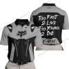TOO FAST TO LIVE TOO YOUNG TO DIE - FOX RACING - GREY - POLO SHIRT