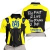 TOO FAST TO LIVE TOO YOUNG TO DIE - HUSQVARNA - YELLOW - POLO SHIRT