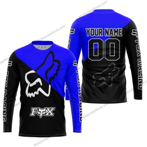 PREMIUM GIFT - CUSTOM NAME - FOX RACING - BLUE - JERSEY