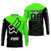 PREMIUM GIFT - CUSTOM NAME - FOX RACING - GREEN  - JERSEY
