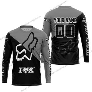 PREMIUM GIFT - CUSTOM NAME - FOX RACING - GREY  - JERSEY