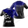 PREMIUM GIFT - CUSTOM NAME - FOX RACING - NAVY - T-SHIRT