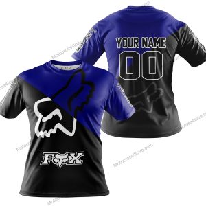 PREMIUM GIFT - CUSTOM NAME - FOX RACING - NAVY - T-SHIRT