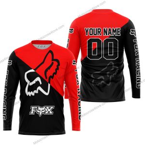 PREMIUM GIFT - CUSTOM NAME - FOX RACING - RED- JERSEY